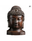 6cm estatua de Buda madera Sakyamuni Tathagata figurita caoba India Buda cabeza estatua artesanías decorativas Envío Directo