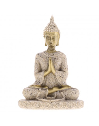MagiDeal piedra arenisca Hue estatua de Buda para meditación escultura figurita hecha a mano meditación adornos en miniatura est