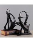 Escultura humana negra abstracta moderna estatua resina joyería hogar Decoración Accesorios regalo geometría resina pareja escul