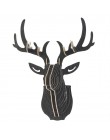 Urejk 3D madera DIY Animal cabeza de ciervo modelo de arte hogar Oficina colgante de pared decoración almacenamiento soportes es