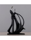Escultura humana negra abstracta moderna estatua resina joyería hogar Decoración Accesorios regalo geometría resina pareja escul