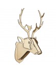 DIY 3D madera Animal cabeza de ciervo modelo de arte hogar Oficina colgante de pared decoración soportes de almacenamiento basti