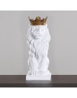 2019 nueva creativa moderna corona dorada estatua de León negro escultura de estatuilla Animal para la decoración del hogar ador