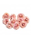 Nuevo 10 Uds flor artificial 4cm seda Rosa flor cabeza boda Navidad hogar guirnalda de bricolaje decoración álbum de recortes ca