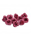 Nuevo 10 Uds flor artificial 4cm seda Rosa flor cabeza boda Navidad hogar guirnalda de bricolaje decoración álbum de recortes ca