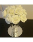 10 cabezas 8CM flores artificiales encantadoras PE espuma Rosa Flores novia ramo hogar boda decoración Scrapbooking DIY suminist