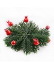10 Uds aguja de pino artificial Planta artificial flor rama artificial para la decoración del árbol de Navidad accesorios DIY ra