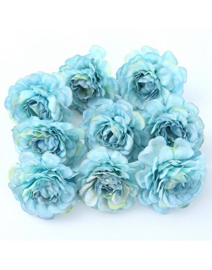 10 unids/lote flor Artificial 5CM cabeza de rosa de Primavera de seda para fiesta de boda guirnalda de bricolaje decoración caja