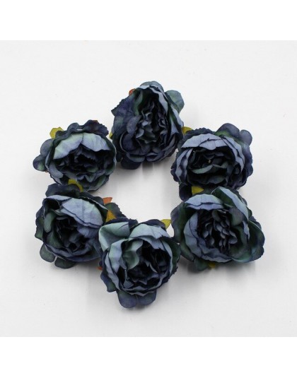 5 unids/lote 5cm de alta calidad cabeza de peonía flores artificiales de seda decoración para el hogar DIY guirnalda decoracione