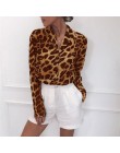 Blusa Vintage de manga larga Sexy estampado de leopardo blusa cuello vuelto señora Oficina camisa túnica Casual sueltas Blusas d
