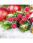40/100 Uds. Decorativo Mini Navidad escarchada Artificial baya vívida roja acebo baya acebo hogar guirnalda nueva hermosa