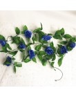250 cm/lote rosas de seda hiedra vid con hojas verdes para la decoración de la boda en casa hoja falsa diy guirnalda colgante fl