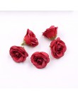 10 Uds. 4cm flor artificial de seda Rosa cabeza de la flor boda hogar fiesta decoración DIY flor pared álbum de recortes caja de