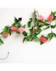 250 cm/lote rosas de seda hiedra vid con hojas verdes para la decoración de la boda en casa hoja falsa diy guirnalda colgante fl
