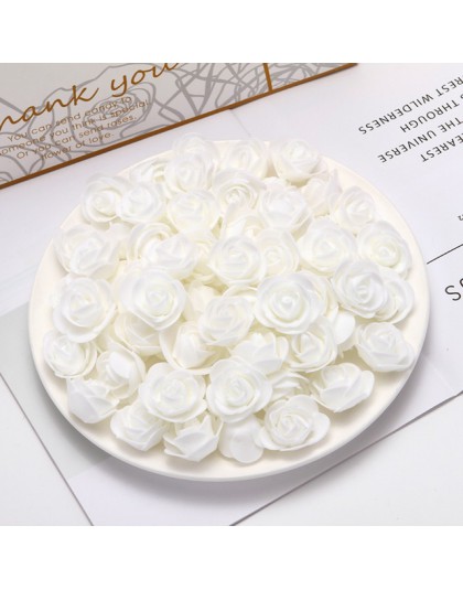 50 Uds. mini flores artificiales de PE baratas para el hogar Accesorios para decoración de boda falso foma bears álbum de recort