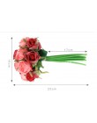 1 ramo de rosas artificiales, flores decorativas de seda, ramos de novia para la decoración del hogar de la boda, suministros de