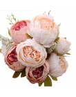 Luyue 13 Rama/ramo flores artificiales peonía flores vívidas artificiales seda falsa Rosa nupcial boda decoración guirnalda glán