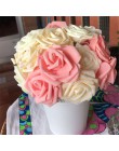 21 Color 10 Uds 8cm PE artificial espuma Rosa Flores para boda novia novio ramo fiesta de cumpleaños decoración suministros DIY 