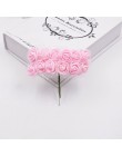 12 unids/lote Mini flor Artificial de espuma de encaje para la decoración del hogar de la boda DIY arte guirnalda regalo decorac