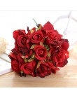 1 ramo de rosas artificiales, flores decorativas de seda, ramos de novia para la decoración del hogar de la boda, suministros de