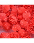 50 unids/lote 3,5 cm Mini cabeza de rosa de espuma PE flores artificiales de seda para el hogar jardín bricolaje pompones corona
