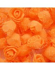 50 unids/lote 3,5 cm Mini cabeza de rosa de espuma PE flores artificiales de seda para el hogar jardín bricolaje pompones corona