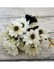 10 cabezas/1 paquete de ramo de novia Margarita de seda para la boda en casa de Navidad Año Nuevo decoración plantas falsas flor