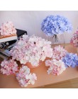 10 unids/lote colorido decorativo flor cabeza Artificial seda Hortensia DIY fiesta en casa boda arco Fondo pared decorativa Flow