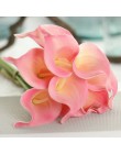 1 pieza PU tulipanes artificiales flores cala Real touch artificiales para decora mini tulipán cala para el hogar flores decorat