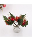1 Uds. Flor artificial roja estambre perla ramas de bayas para la decoración de la Navidad de la boda DIY caja de regalo del Día