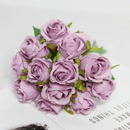 CHENCHENG 12 unids/lote flores artificiales rosas boda ramo Flor de seda artificial fiesta hogar otoño decoración San Valentín r