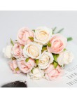 CHENCHENG 12 unids/lote flores artificiales rosas boda ramo Flor de seda artificial fiesta hogar otoño decoración San Valentín r