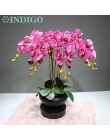 INDIGO-Phalaenopsis orquídea Real táctil flor Artificial boda flor orquídea Floral fiesta envío gratis