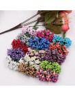 12 Uds flor con estambre artificial perla baya para la decoración del hogar de la boda Pistil DIY guirnalda para libro de recort