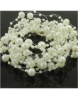 5 metros blanco línea de pesca perlas artificiales perlas para DIY guirnalda para flores boda decoración suministros flores para