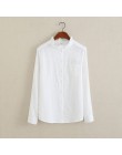 Foxmertor 100% Camisa de algodón de alta calidad blusa de mujer de Otoño de manga larga camisas blancas sólidas delgadas mujeres