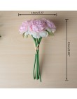 5 cabezas/ramo de peonías artificiales flores inicio decoración Flor de seda Artificial peonías flores artificiales para boda de