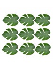12 Uds hoja verde Artificial hojas de la palma de Monstera para Hawaii Luau decoraciones de fiesta de boda Mesa decoración plant