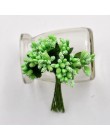 12 Uds flor con estambre artificial perla baya para la decoración del hogar de la boda Pistil DIY guirnalda para libro de recort