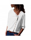 Blusa de ocio 2019 Blusas y Blusas de manga larga de moda para mujer camisa de oficina sólida cuello sesgado Blusas camisa Casua