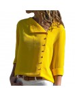 Blusa de ocio 2019 Blusas y Blusas de manga larga de moda para mujer camisa de oficina sólida cuello sesgado Blusas camisa Casua