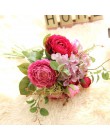 18 unids/lote Artificial Rose flores ramo de la boda blanco rosa Real Tailandesa flores de rosas de seda Decoración de casa deco