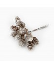 HUADODO 10 Uds flores artificiales piñas hierba piñas artificiales conos para boda Navidad decoración DIY scrapbooking