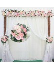 JAROWN Artificial Rosa hilera de Flores pequeña esquina Flores simulación de seda Flores falsas boda DIY decoración hogar guirna