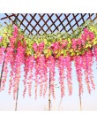 Luyue 12 unids/lote de decoración de boda Artificial de seda glicina flores vides colgantes de ratán flores para novia guirnalda