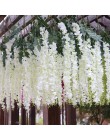 Luyue 12 unids/lote de decoración de boda Artificial de seda glicina flores vides colgantes de ratán flores para novia guirnalda