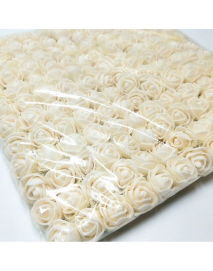 144 unids/lote 2cm Mini ramo de flores artificiales de espuma Rosa decoración de fiestas de bodas s DIY Scrapbooking falso