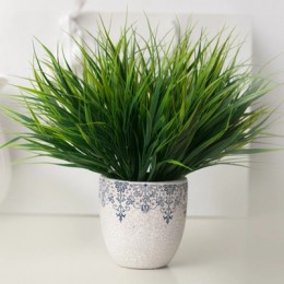 1 pieza verde plantas de césped artificial flores de plástico hogar boda Primavera Verano sala de estar decoración P20