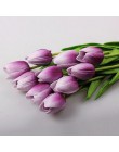 21 unids/lote PU falso ramo de flores artificiales flores de tulipán Real para fiesta boda decoración del hogar flor