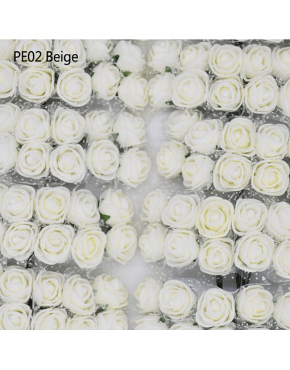 2 cm Mini seda Rosa Artificial cabezas de flores de la boda flor casa decoración poliestireno espuma de poliestireno molde de os